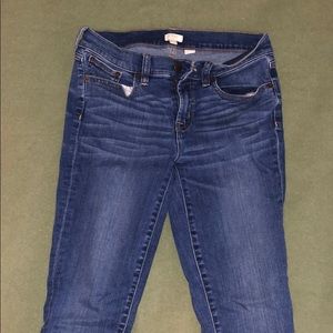 J. Crew stretch skinny jeans, dark wash